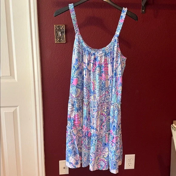 Lilly Pulitzer LORO Floral tank swing Dress, size Large - Picture 3 of 7
